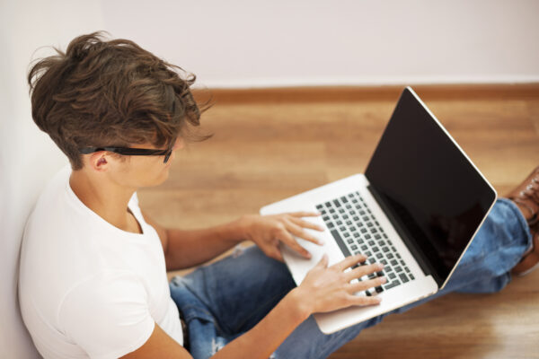 Young man on laptop